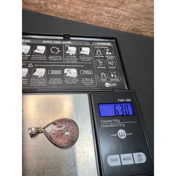 NEW Lepidocrocite super 7 teardrop pendant 6.30 grams - Picture 13 of 13